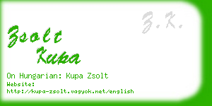 zsolt kupa business card